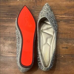 Elegant Gold/Silver Embellished Women's Flats